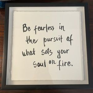 Be fearless box sign/ frame